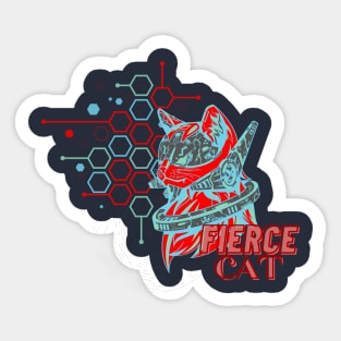 fierce cat Sticker